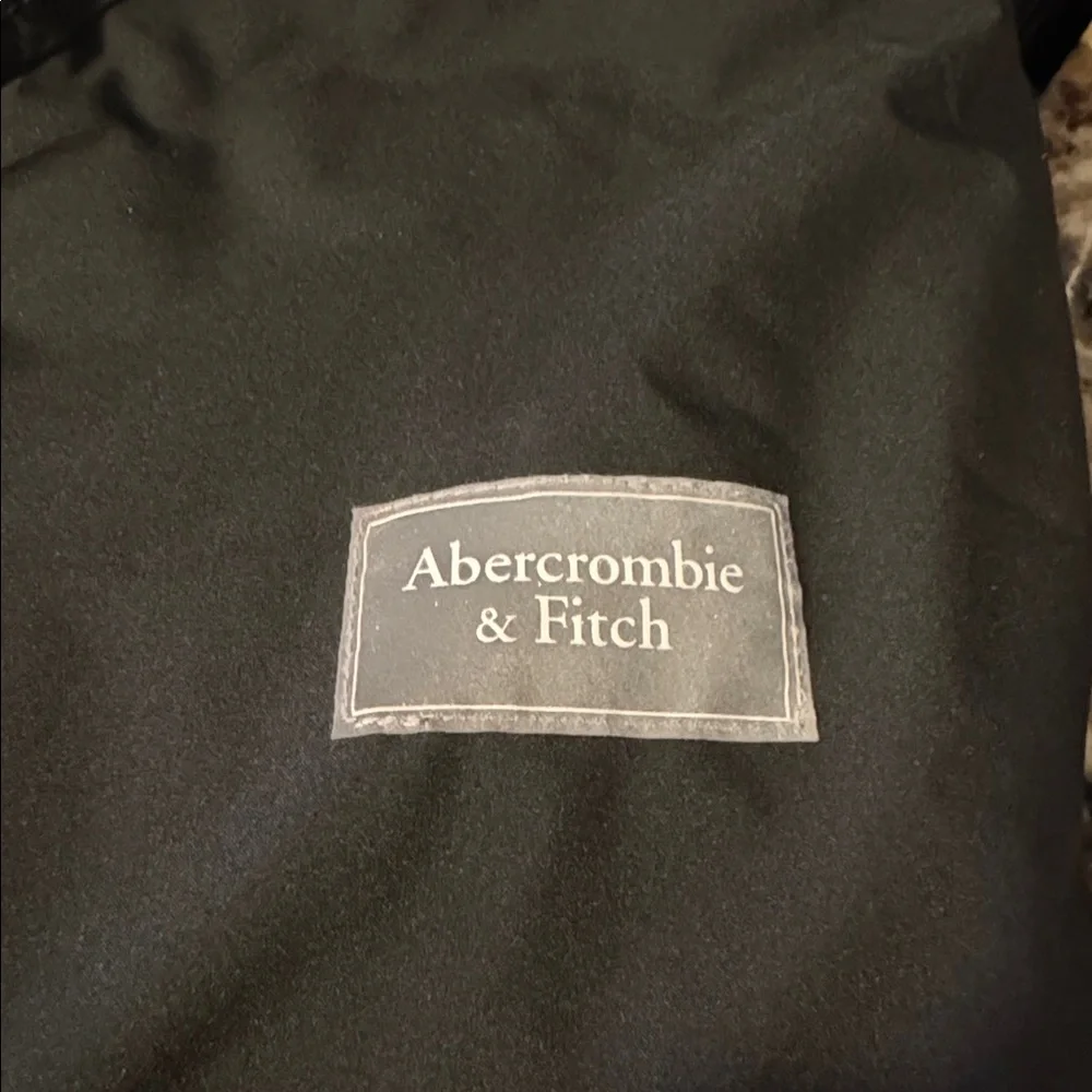 Abercrombie & Fitch Dark Puffer with Faux Fur Hood, Sz 11/12, Like New